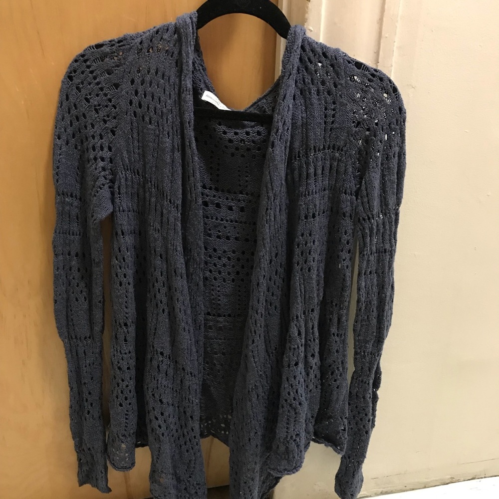 Abercrombie knit drapey cardigan with hood